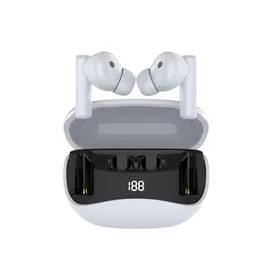 Headphone Bluetooth 5.3, promosi ANC in-ear earbud LED baterai tampilan digital TWS olahraga Gaming