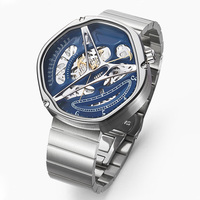 Montres en acier étanches avec cadran squelette et calendrier, mouvement japonais similaire, conception d'usine et personnalisation par lots pour la marque des clients