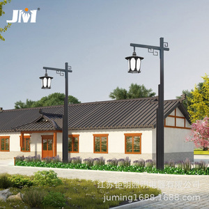 Juming 20W LED <b>Garden</b> <b>Pole</b> Light New Chinese Style Retro Outdoor Lamp <b>for</b> Courtyard Park Villa Landscape - Product Image 2
