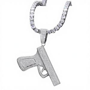 Lifeng - Dijes de Joyería Fina con Diseño 3D, Estilo Hiphop, Plata de Ley 925, Baño de Rodio, Corte Brillante, Moissanita VVS, Certificado GRA - Product Image 4