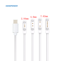 Cordon de chargeur magnétique OEM Type C mâle à 4 broches 2 broches câble d'alimentation Pogo câble de chargeur magnétique USB C