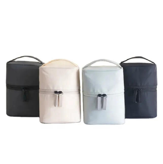 Nouveau sac cosmétique de voyage Portable organisateur multifonction sac de rangement en Nylon pochette de maquillage à glissière