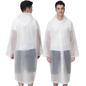 Ponchos de <span class=keywords><strong>pluie</strong></span> d'urgence portables et réutilisables en EVA de haute qualité, imperméables et coupe-vent, pour femmes et hommes, avec capuche et cordon de serrage - Product Image 2