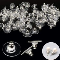 Boucle d'oreille d'embrayage à balles en acier inoxydable Bouchons Hameçon de sécurité pour oreilles tombantes Remplacement