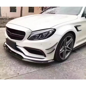 Divisor de Labio Delantero de Fibra de Carbono para <span class=keywords><strong>Mercedes</strong></span> Benz C63 C63S W205 <span class=keywords><strong>AMG</strong></span> con Recortes para Faros Antiniebla, Labio Inferior de Parachoques Delantero, Piezas de Modificación de Coche - Product Image 4