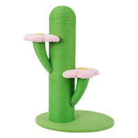 Arbre à chat moderne Winners Meow Fairy Cactus, structure d'escalade verticale tout-en-un en tissu, grand design cactus, style mignon, pour saut vertical