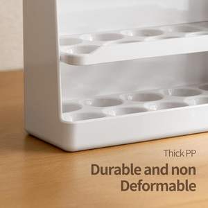 LANZYLO Three-Layer L-Shaped Non-Folding Plastic Standing Type <strong>Egg</strong> Holder for Fridge 30-<strong>Egg</strong> Food-Safe Storage <strong>Rack</strong> for Kitchen - Product Image 5