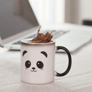 Kustom lucu cetak Panda keramik cangkir berubah warna sensitif panas - Product Image 4