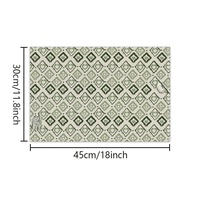 Set de table rectangulaire en lin transfrontalier, épaisseur 3 mm, résistant à la chaleur, design moderne et épuré, pour réunions de famille et tables de restaurant