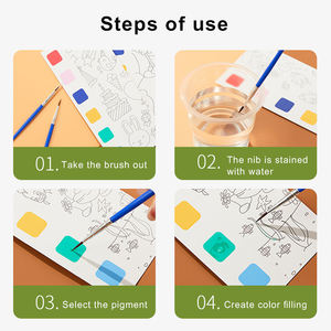 Hochwertige akzeptieren benutzer definierte Design12 Blatt Acryl öl Aquarell Malerei Malbuch für Kinder - Product Image 4