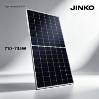 Modul Surya Bifasial Tipe-N TOPCon Jinko 710W-735W Tier 1 dengan Kaca Ganda untuk Penggunaan Komersial