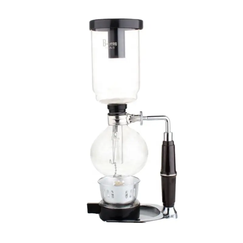 Ecocoffee 300ml Heatproof Glass Coffee Syphon with Alcohol Burner Coffee Syphon Maker Pot HT3 Barista Tools OLi