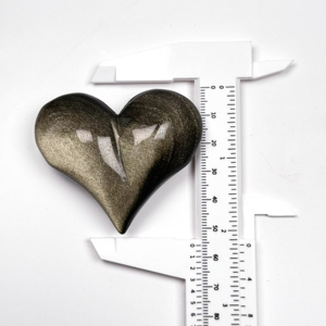 Piedra de Obsidiana Dorada en Forma de Corazón, Piedra de la Preocupación para Sanación Energética, Cristal de 60mm, Precio - Product Image 2