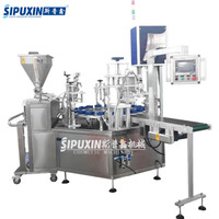 Machine de remplissage et de sertissage automatique de parfum à 4 buses, équipement de mise en bouteille d'huile essentielle avec système d'étanchéité en feuille d'aluminium