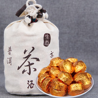 Thé Pu'er du Yunnan avec arôme de riz gluant, thé mûr en petits tuocha, emballage en sac en tissu, 500g de thé aromatisé pour la vente en gros