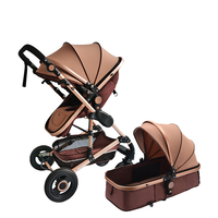 Poussette bébé F 3-en-1 de luxe de haute qualité Landau multifonctionnel pour voyage