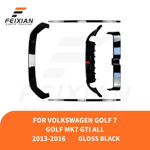 Kit carrosserie aérodynamique pour Volkswagen <span class=keywords><strong>Golf</strong></span> <span class=keywords><strong>7</strong></span> GTI 2013-2019, comprenant une lèvre avant, des jupes latérales, un aileron arrière à LED. - Product Image 2