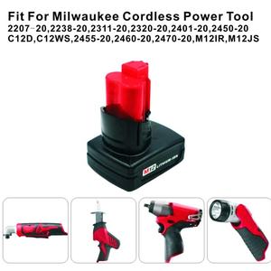 Batería de iones de litio de alta calidad, 12V, 6000mAh, repuesto para Milwaukee 12V, M12, 48-11-2401, 48-11-2402, 48-11-2420, herramienta eléctrica - Product Image 3