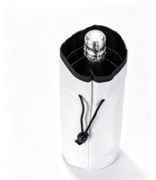 Manchon réutilisable en polyester pour bouteille de vin, isotherme, étanche, portable, sac refroidisseur pour champagne et bière, avec cordon