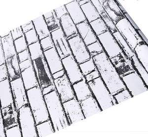 UDK Vinilo 3D Ladrillos Blancos Patrón papel tapiz Peel and Stick Papel de pared para pared interior y decoración de muebles