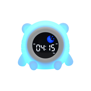 Vente en gros Lampe de nuit en forme de tigre <span class=keywords><strong>Réveil</strong></span> personnalisé incassable en silicone rechargeable par USB pour enfants filles - Product Image 3