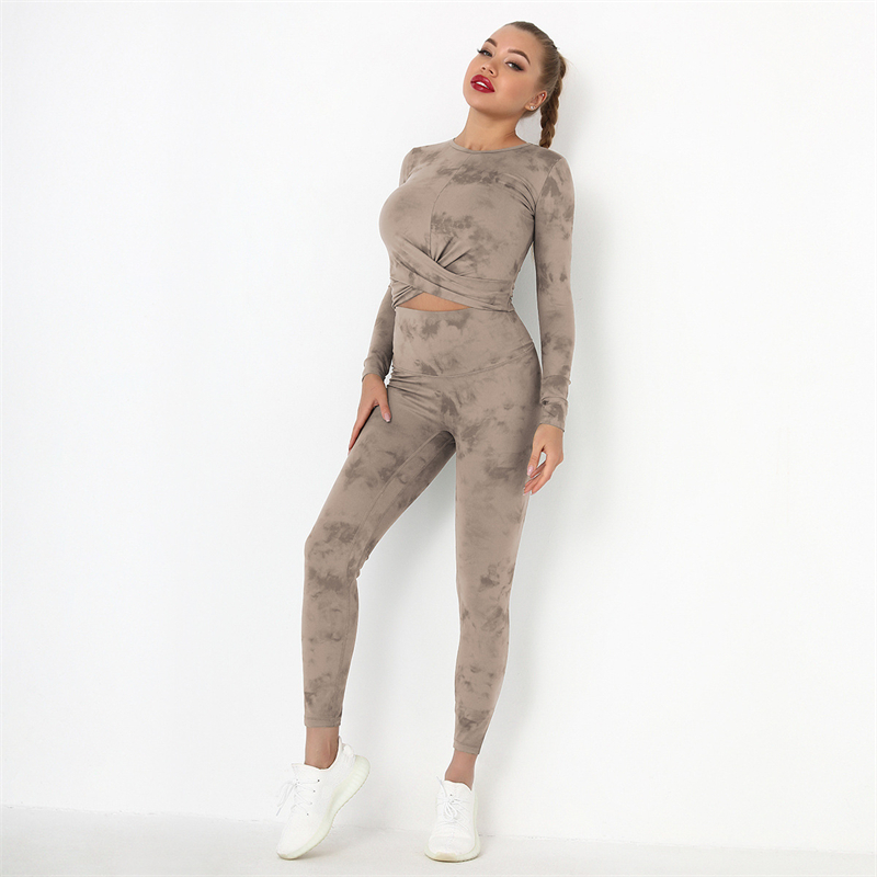 6 colors Fashion Modern Breathable Workout Clothing Women Active Wear Yoga Set hygroscopic and sweat releasing