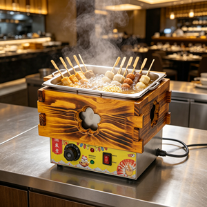 Offre Spéciale : Machine de Cuisson Électrique Multi-Grilles pour Oden, en Acier Inoxydable, avec Température Constante, pour la Préparation de Snacks (Bois) - Product Image 6