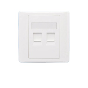 Plaque frontale PC ignifuge OEM usine XXD réseau domestique/bureau <span class=keywords><strong>RJ45</strong></span> avec keystone 2 ports 86 type plaque frontale britannique - Product Image 1
