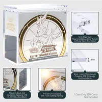 Caja de Acrílico Transparente de 5 mm para Cartas Pokémon TCG, Caja de Almacenamiento Magnética Antirrobo Preensamblada para Cartas Pokémon TCG