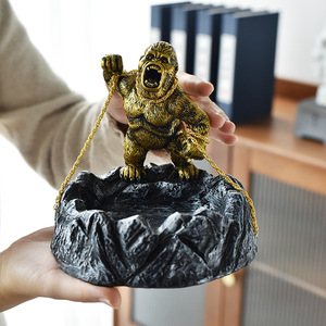 Cendrier en résine King Kong Gorilla peint à la main, écologique, pour salon, bureau, <span class=keywords><strong>d</strong></span>écoration de vacances et cadeau - Product Image 5