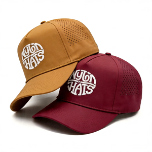 Casquette de sport 5 panneaux personnalisée OEM avec logo brodé pour hommes et femmes, en nylon découpé au laser, avec corde de golf - Product Image 3