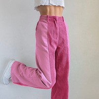 Trasporto di goccia gamba diritta allentato Casual pantaloni di velluto a coste pantaloni delle donne per le donne 2021 pantaloni & pantaloni delle donne
