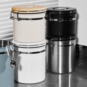 Outil Baristal Accessoires à expresso personnalisés FDA LFGB 1,2L 1,5L 1,8L Récipient de stockage de grains de café hermétique avec cuillère - Product Image 5