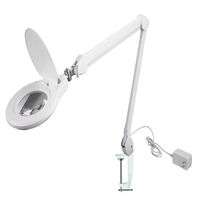 Loupe lumineuse mains libres 11W avec lumière LED et cache-poussière pour salon de beauté, extension de cils et travaux de précision