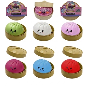Squishy Mystery Dumpling Buns Galaxy Shark Gold Glitter Rainbow Sunset Confezione da Cinque in Gomma - Product Image 2