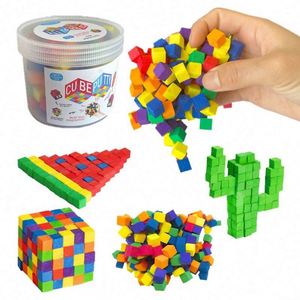 Juego de Bloques de Construcción de Espuma EVA Educativos de Colores Surtidos Unisex, con 50 Cubos y Ladrillos Adhesivos Duraderos - Product Image 1