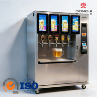 Distributeur automatique de bière en métal en libre-service, système de distribution de bière pression avec gestion cloud, paiement par carte de crédit et pièces
