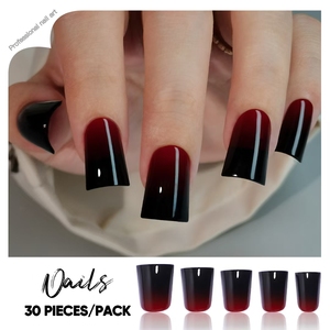 Ongles en gel acrylique à presser, couvrance totale, faux ongles, motifs pré-dessinés, <span class=keywords><strong>manucure</strong></span> française, faciles à poser pour la beauté des doigts - Product Image 2
