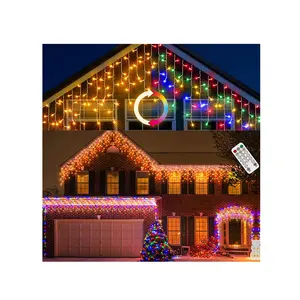 Cortina de luces navideñas con Control remoto, 11 modos, decoración para fiestas navideñas