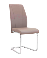 Chaise de salle à manger moderne en cuir avec dossier en tissu et structure métallique, style nordique, SXT DC-1905, pour la maison, le bureau, la cuisine, le bar, l'appartement, mobilier confortable