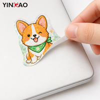 Autocollant personnalisé holographique animal imperméable découpé à la forme, pour carnet, coque de téléphone, bouteille d'eau, décoration DIY pour enfants