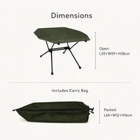 Mesa Plegable Octogonal de Fibra de Carbono para Exteriores, Ligera, Portátil, para Todas las Estaciones, para Acampar, Playa y Pesca