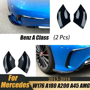 สำหรับรถยนต์ A Class W176 A180 A200 A45 AMG 2 ชิ้น ปี 2013-2018 ชุดแต่งดิฟฟิวเซอร์กันชนหลังแบบสปอยเลอร์ - Product Image 1