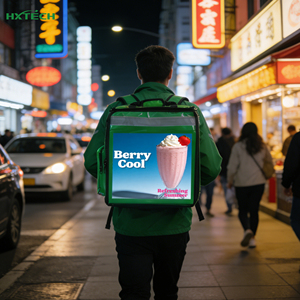 Mochila LED a Todo Color HXTECH, Pantalla Publicitaria, Resistente al Agua IP65, Píxel de <span class=keywords><strong>2</strong></span>.5mm, Uso en Interiores y Exteriores, Bolsa 3D para Entrega de Comida - Product Image 1