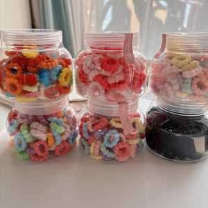 100 pezzi graziosi <span class=keywords><strong>capelli</strong></span> intrecciati piccoli legami <span class=keywords><strong>per</strong></span> bambini versatili colori caramella ragazze-Friendly pollice asciugamani stile dolce - Product Image 4