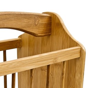 Portariviste in robusto bambù con maniglia, salvaspazio, per il trasporto di giornali e riviste - Product Image 5