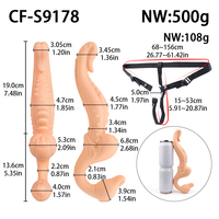 CITYFUN Dildo Strapon en forme de S pour lesbiennes, double tête, double stimulation, plaisir sexuel pour couples, Dildo Strapon pour couples