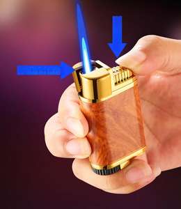 High-end iş Metal mavi alev çakmak bir anahtarlık ile eklenebilir - Product Image 4