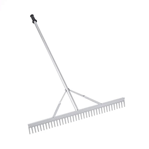 Râteau paysager à tête large en aluminium de 36 pouces, avec long manche léger, pour le désherbage de grandes surfaces – Fournisseur d'usine - Product Image 1