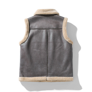 Automne <span class=keywords><strong>hiver</strong></span> chaud Vintage sans manches nouveauté mode dame hommes vestes Patchwork fourrure <span class=keywords><strong>d</strong></span>écontracté gilet hommes manteaux - Product Image 4